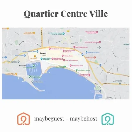 B080- A L'etroit A L'hotel Bienvenue Chez Nous 公寓 戛纳